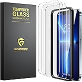 ImpactStrong Shatterproof Tempered Glass Screen Protector for iPhone 13 Pro Max [Easy Installation Frame] [Bubble Free] [9H Hardness] [Full Coverage] Case Friendly, 6.7 Inch - (3-Pack)