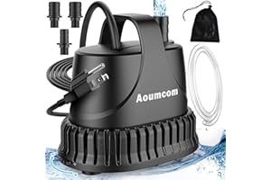AOUMCOM 800GPH Submersible Water Pump, 40W Fountain Pump, Sump Pump, Pond Pump, 3000L/H Water Pump with 7ft Power Cord for Aquarium, Water Table, Waterfall, Fish Tank, Hydroponics