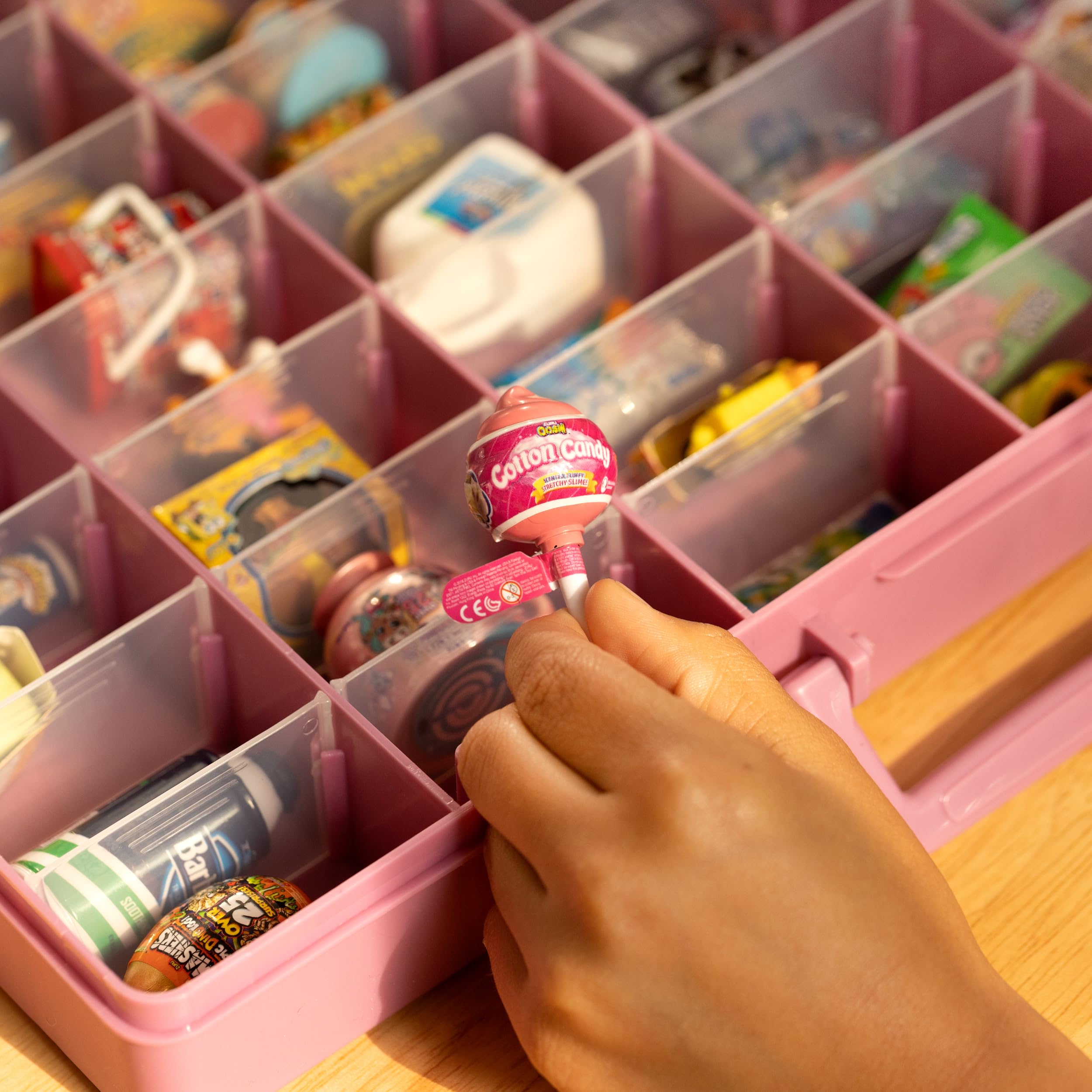 MYMOON HOME Plastic Toy Storage Case Compatible with Mini Brands Collector Toys, Miniverse, Shopkins, Real Littles, and LOL Surprise Series