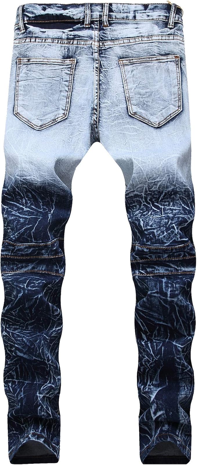 two tone zipper jeans