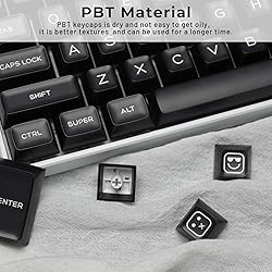 GMKWTL XVX Black Translucent Keycaps, Double Shot