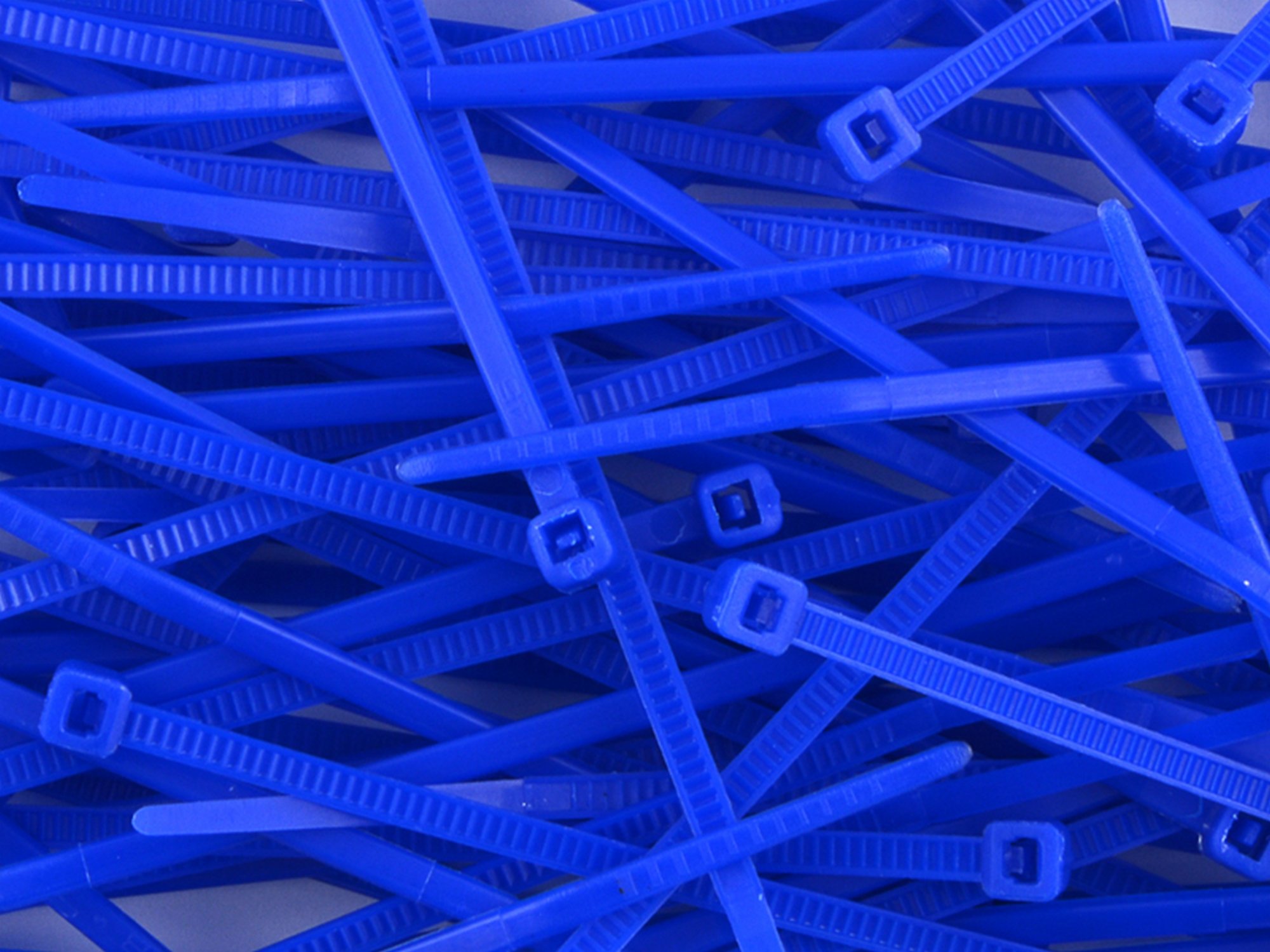 100 X Blue Cable Ties 140Mm X 3.6Mm Zip Tie Bases All Sizes