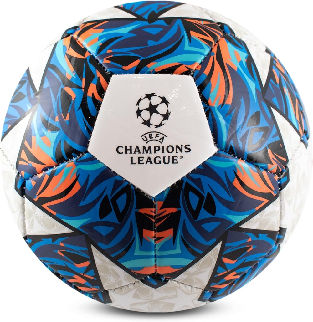 Hy-Pro UEFA Champions League Football Size 5 Official Licensed Blue Orange