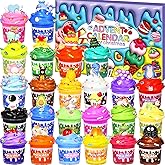 Slime Advent Calendar 2025 for Grils, Christmas Countdown Calendar for Kids, 24 Days of Xmas Count Down Calendar for Girls and Boys