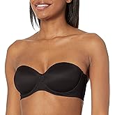 Bali Womens One Smooth U Strapless Bra, Ultimate Stay in Place, 7-Way Multiway Underwire Bra, Full Coverage