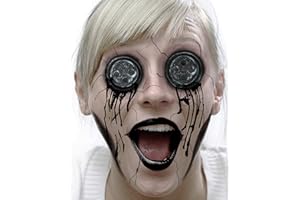 Fxe Faux Studio Black Button-Eyes injury 2-PC Zombie Halloween Latex Prosthetic Appliance.