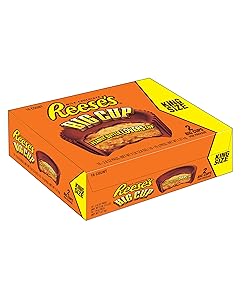 REESE'S Peanut Butter Cups, Chocolate Candy, Big Cup, King Size (Pack of 16)