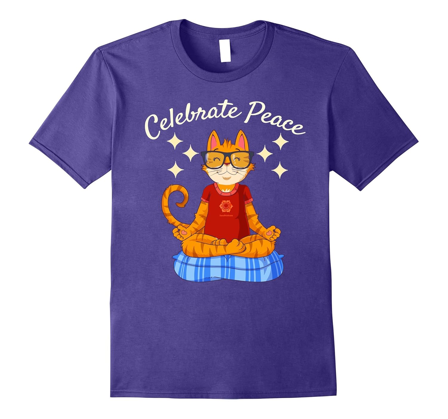 Cat Lover Funny T-shirt- Celebrate Peace Tshirt For women-Rose