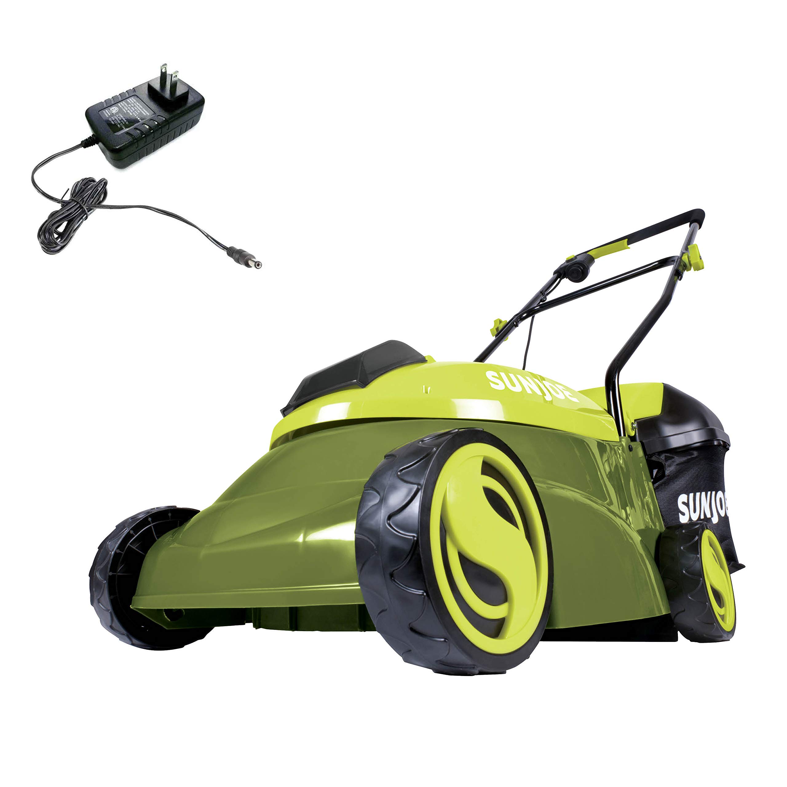 Sun Joe MJ401C 14-Inch 28-Volt Cordless Push Lawn Mower, 14 inches, Green