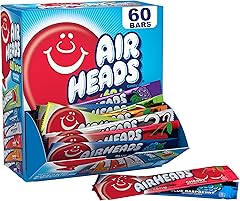 Barras de caramelo Airheads, caja a granel variada, caramelo masticable de frutas de tamaño completo, regalos, vacaciones, fi