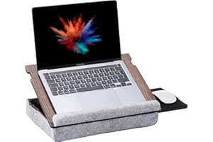 Laptop Tray - Lap Tray with Cushion, Laptop Table for Bed & Sofa, Adjustable Lap Desk, Portable Bed Table for Work & Study, E