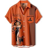 DADDYLOCO Men's Holiday Hawaiian Shirt, Festivals Button Down Shirt, Funny Hawaiian Short Sleeve Shirt, Beach Party Wear