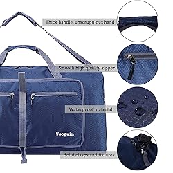 Woogwin Travel Duffel Bag Large Foldable Waterproof