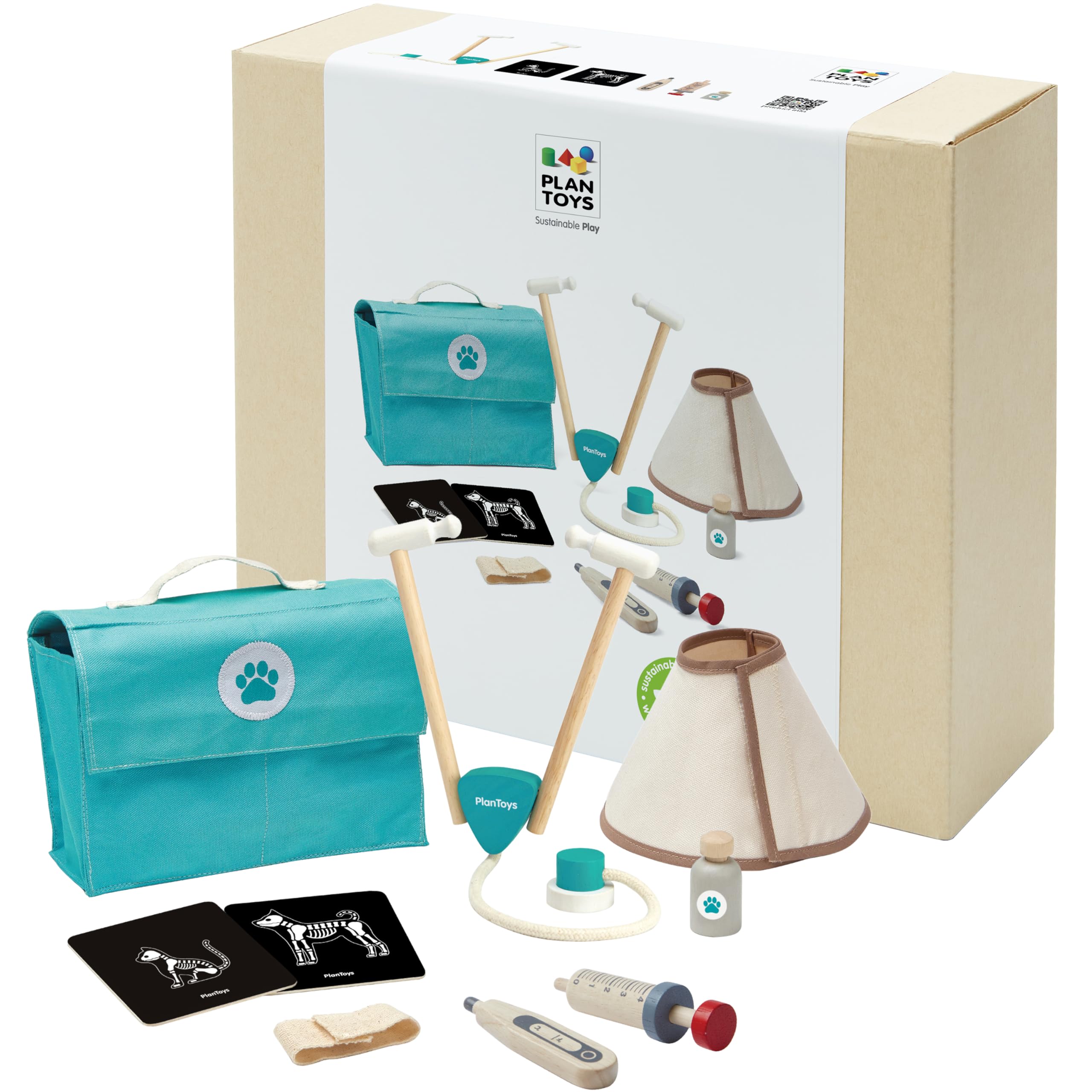 PlanToys 3490 Veterinary Set, Multiple Colour