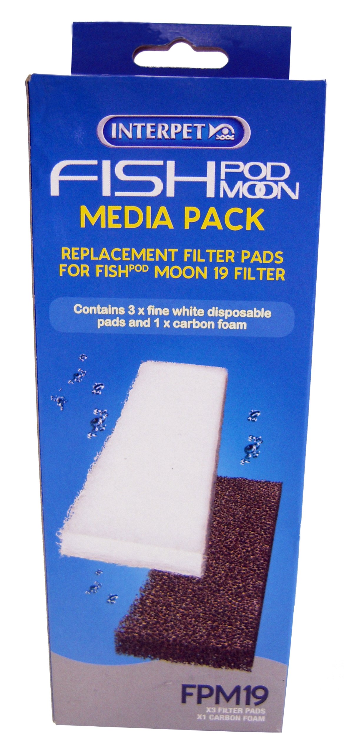 Interpet Fish Pod Moon 19 Media Pack, Black