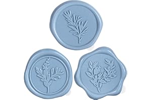Crafts by Uncle Joel 60 Pcs Wax Seal Stickers (3 Designs in 1 Pack) Premium Wedding Invitation Accessories Envelope Stickers - Wedding Cards Wax Seals Envelope Seal Stickers Christmas Envelope Seals