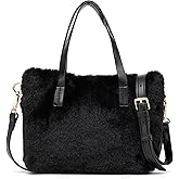 NEWBELLA Women's Fuzzy Faux Fur Crossbody Bag, Soft Plush Winter Tote Purse | Fuzzy, Soft Texture, Cozy, Fall Winter, Casual Everyday