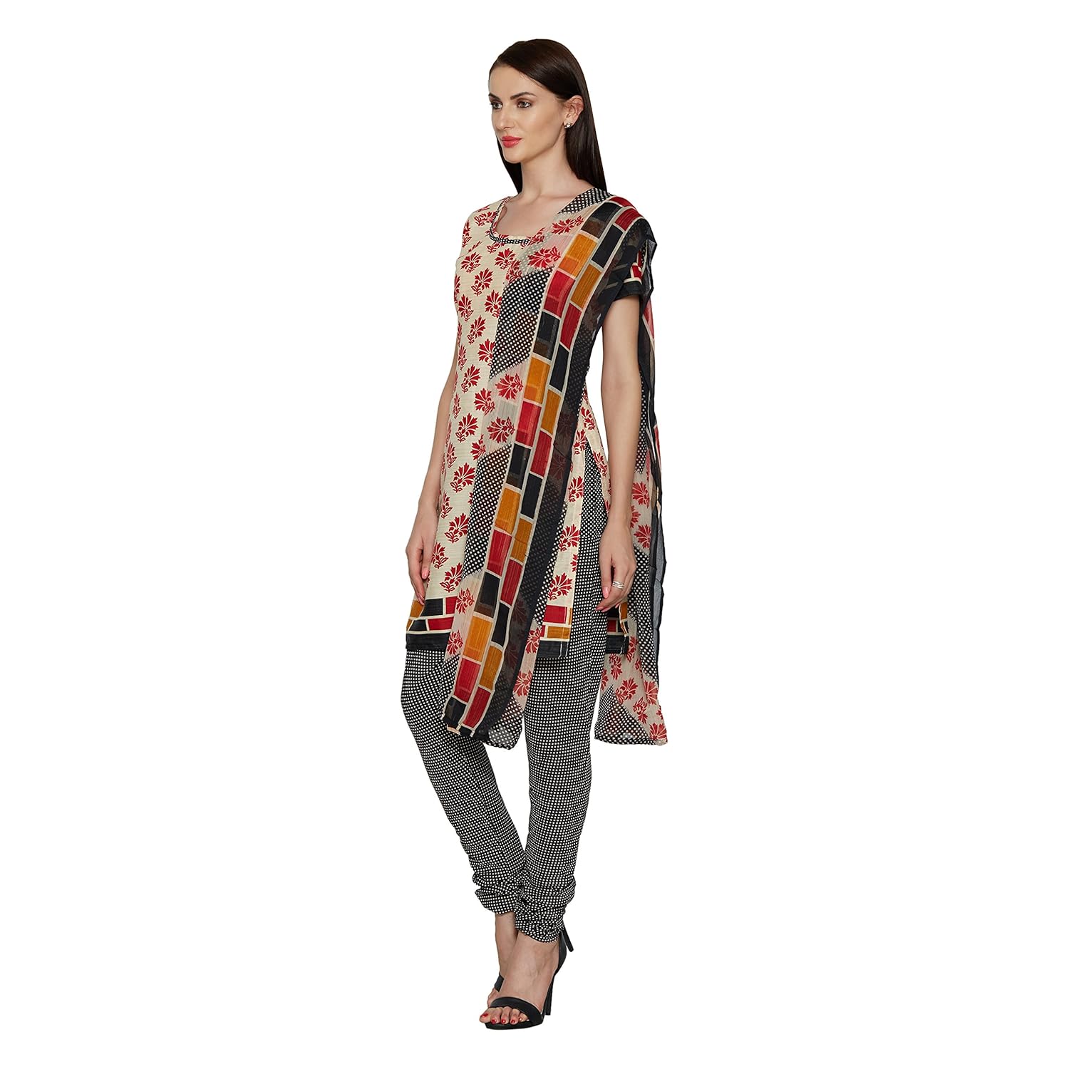 florence women's polycotton salwar suit dupatta material (sb-3345)