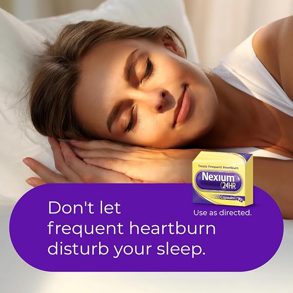 NEXIUM 24HR ACID REDUCER HEARTBURN RELIEF CAPSULES FOR ALL-DAY AND ALL-NIGHT PROTECTION FROM FREQUENT HEARTBURN, HEARTBURN MEDICINE WITH ESOMEPRAZOLE MAGNESIUM – 42 COUNT