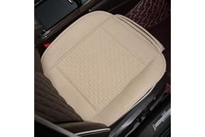 Bamboolady Linen Car Seat Covers,Cooling Bottom Seat Covers for Cars,Universal Car Seat Pad Cushion Breathable,Ventilated Only 1Pc Front Seat