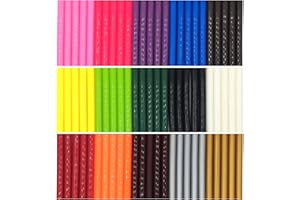 Colored Hot Melt Glue Sealing Sticks for Letter Seal Stamp, VARACL Kids Mini Hot Glue Gun Sticks for Arts Gift Crafts,Home General Repair,15 Colors,75 PCS, Diameter 7 mm/0.28", Length 10 cm/3.9"