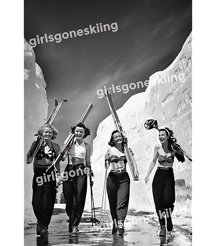 Amazon.com: Girls Gone Skiing Vintage Ski Poster (24