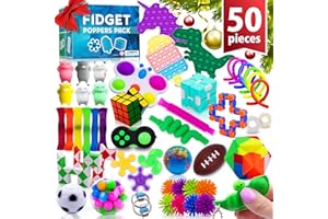 ZEN LABORATORY Fidget Toys Pack 50 Pcs – Party Favors for Kids 8-12, Stocking Stuffers for Kids, Bulk Sensory Toys for Classroom Treasure Box Prizes, Goodie Bags, Birthday Gifts