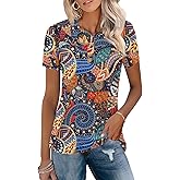 TFSDOD Womens Golf Polo Shirts Collared Short Sleeve T Shirt Lightweight Moisture Wicking Polo Casual 3 Buttons Outfits