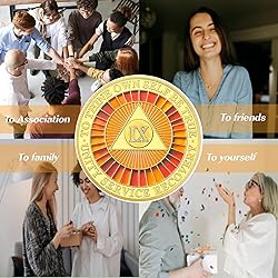 True to Self 9 Year Sobriety Coin, Affirmation AA