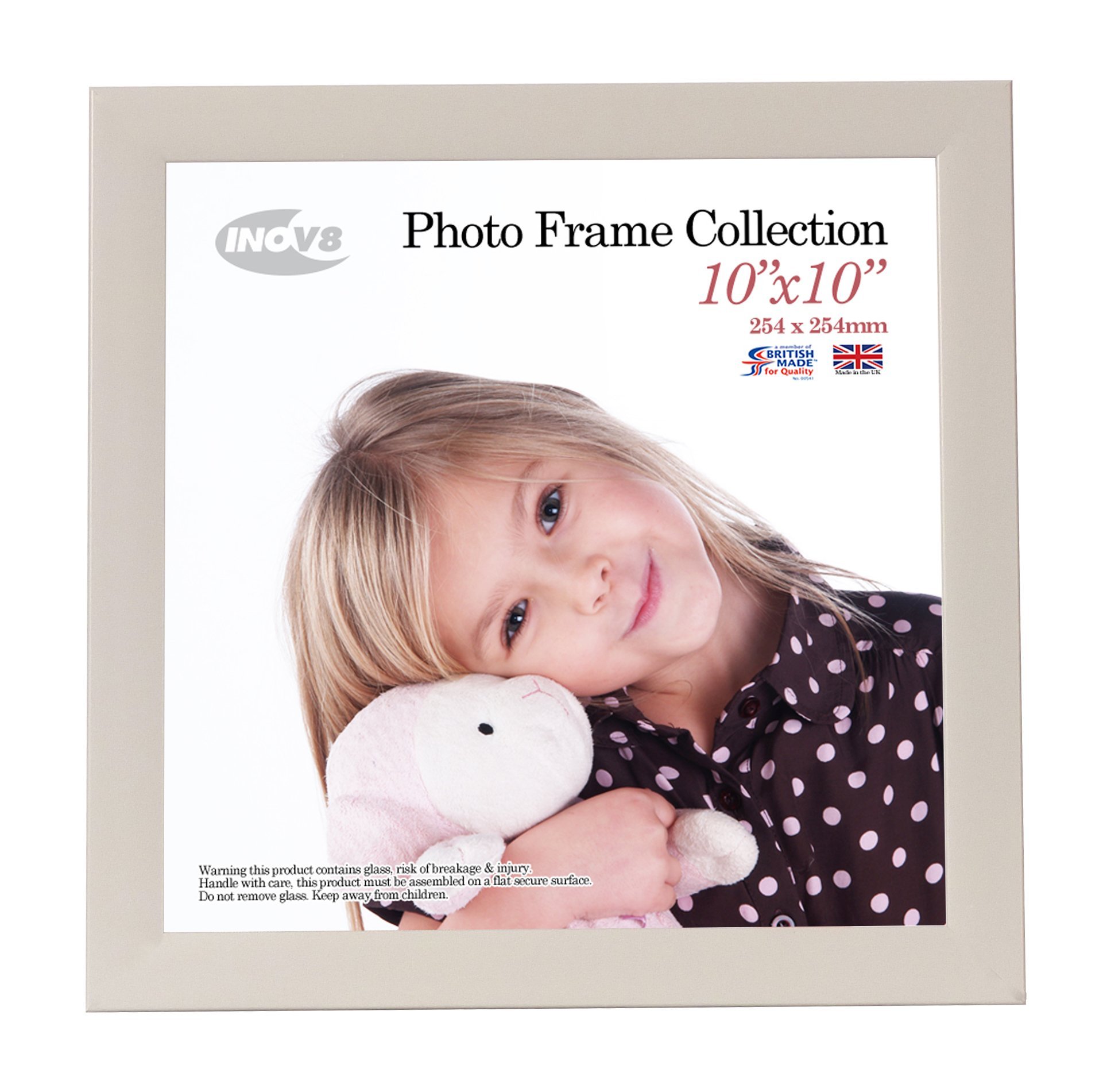 Inov8 Framing Photo Frame Soft Grey 10x10 1PK, Wood — image 1