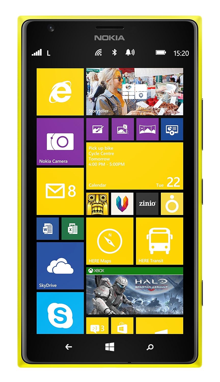 Amazon.com: Nokia Lumia 1520 16GB Unlocked GSM 4G LTE Windows 8 Smartphone  w/Carl Zeiss Optics 20MP Camera - Yellow (No Warranty): Cell Phones &  Accessories