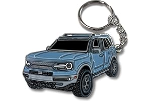 FOUR WHEEL BEAST Bronco Sport Keychain compatible with Ford Bronco Sport Accessories 2023 2024 4 door Car Key Chain Fob Cover