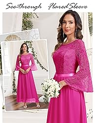 Wedtrend Women's Bridesmaid Dresses, 3/4 Flared