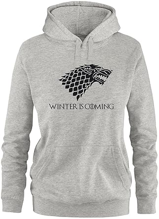 EZYshirt® Game of Thrones | Winter is Coming | Schattenwolf Damen Hoodie
