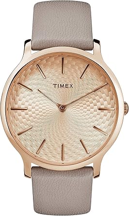 Timex Reloj Analógico para Unisex Adultos de Automático con Correa en Cuero TW2R49500