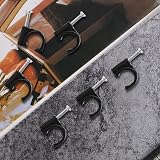 LAMXD Round Black Cable Clips 9mm for Ethernet Electrical Wires 100 Pack view 5