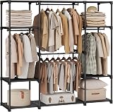 SONGMICS Clothes Wardrobe Rack Portable Closet 4 Hanging Sections 43x151x166 cm view 1