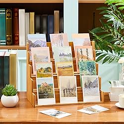 Yuntau 4 Tier Greeting Card Display Stand Wood