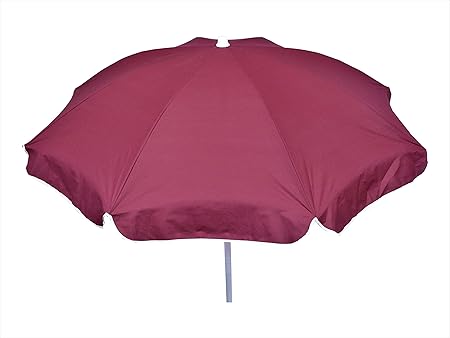 Maffei Art 22 runder Sonnenschirm D.cm 200, Stoff Baumwolle, Knicker, Made in Italy. Farbe Wein