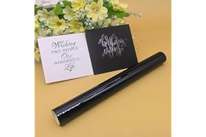 Alinacutle Black Laser Toner Reactive Foil Roll Metallic Transfer Hot Foil Sheet for Scrapbooking Paper Crafts/Planner/Invitation, 7.60IN Width,16.40FT Length,1/PK