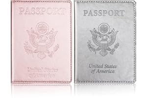 Lesnow passport holder，Passport and Vaccine Card Holder Combo, passport cover with CDC Vaccination Card Slot，PU Leather passport case, Travel Documents Organizer Protector for Women and Men