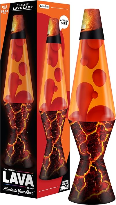 Lava Lava Lamp 14.5 Red Orange Volcanic Crags The Original Motion Lamp