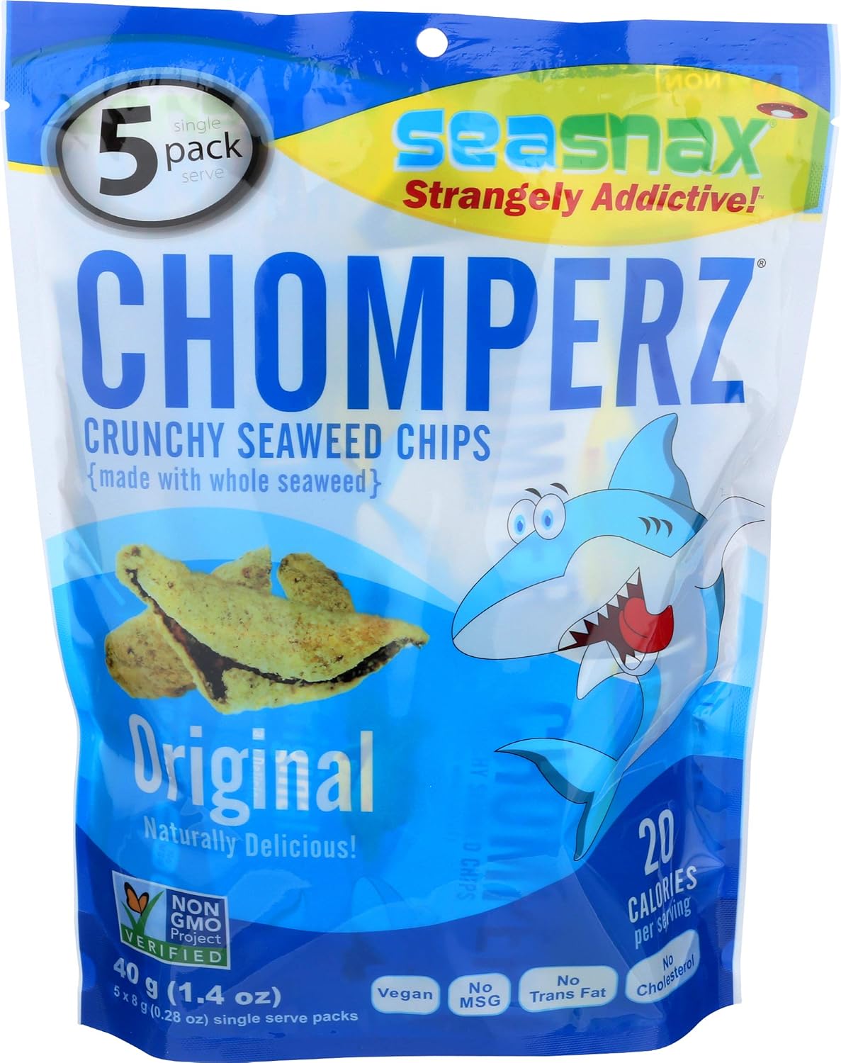 Seasnax, Seaweed Chip Chomperz Original, 1.4 Ounce