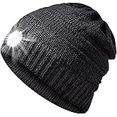 HIGHEVER LED Beanie Hat with Light: Christmas Stocking Stuffers for Men Adult Cool Gifts for Teen Boys Men Dad Winter Gifts
