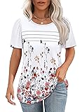 Womens Shirts Short Sleeve Cute Boho Summer Tops