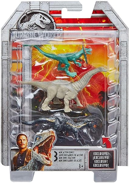 Amazon.com: Apatosaurus, Dilophosaurus, Indoraptor metálico: Jurassic World Mini Action Figure Pack + 1 Classic Sci-fi \u0026 Horror Movies Trading Card Bundle (FPN83): Toys \u0026 Games