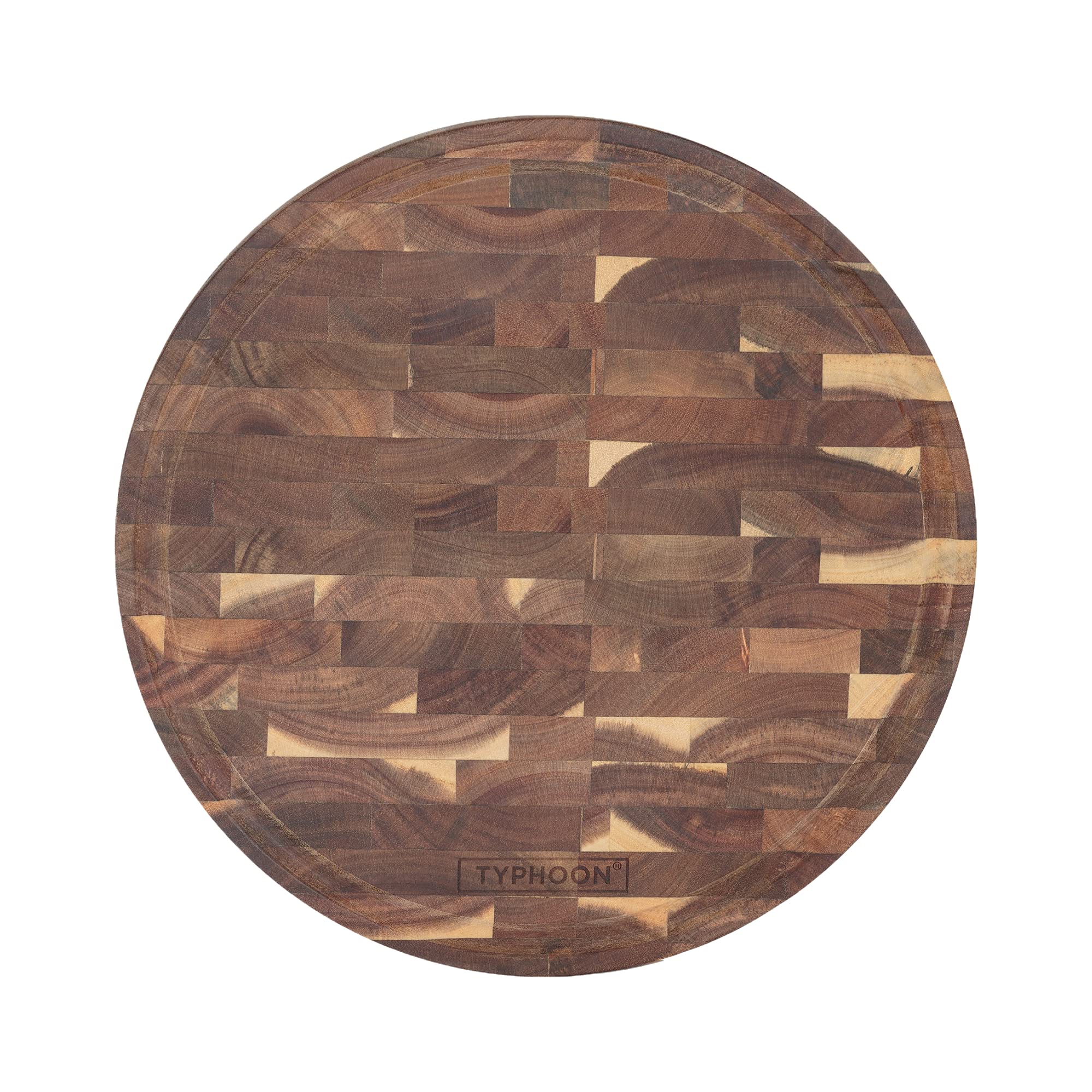 Typhoon World Foods Wood End Grain Acacia Chopping Block, 30 cm