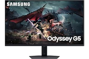 SAMSUNG 32-Inch Odyssey G50D Series QHD Fast IPS G-Sync Compatible Gaming Monitor, 1ms, VESA DisplayHDR 400, 180Hz, AMD FreeSync, Adjustable Stand, Eye Saver Mode, LS32DG502ENXZA, 2024