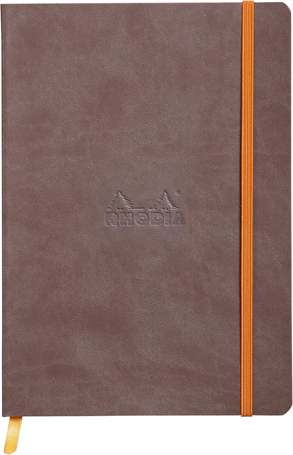 RHODIA 117403C, Chocolate Flexible Notebook, A5, Lined, 160 pages, Ivory Clairefontaine Paper 90 g/m, Bookmark