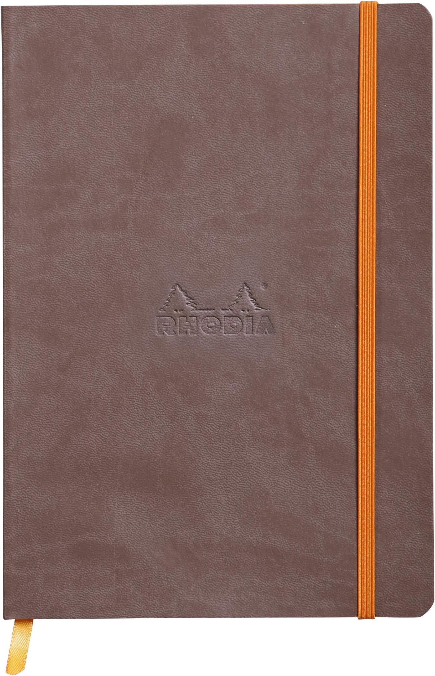 Rhodia Rhodiarama SoftCover Notebook - 80 Dots Sheets - 6 x 8 1/4 - Chocolate Cover (RD-1174/53)